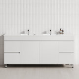 2-Door 4-Drawer 1200/1500/1800mm Freestanding Bathroom Legs Vanity Single/Double Multi-Colour Cabinet Only