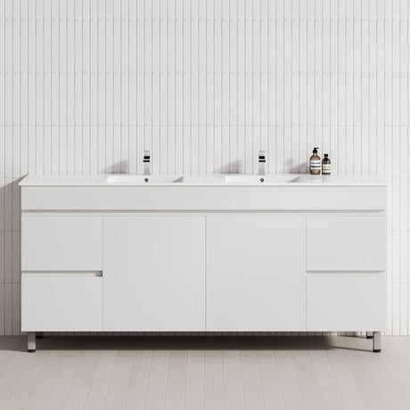 2-Door 4-Drawer 1200/1500/1800mm Freestanding Bathroom Legs Vanity Single/Double Multi-Colour Cabinet Only