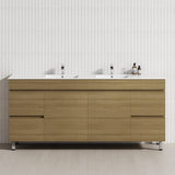 2-Door 4-Drawer 1200/1500/1800mm Freestanding Bathroom Legs Vanity Single/Double Multi-Colour Cabinet Only
