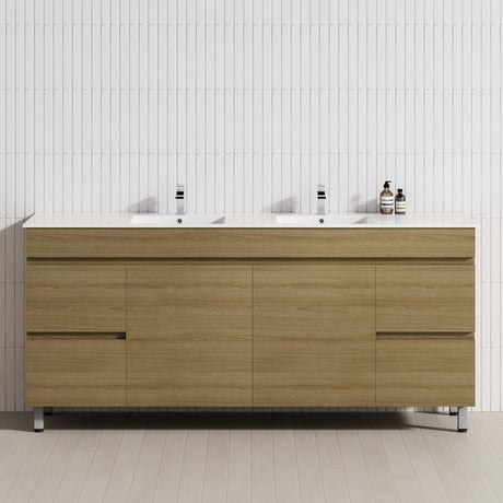2-Door 4-Drawer 1200/1500/1800mm Freestanding Bathroom Legs Vanity Single/Double Multi-Colour Cabinet Only