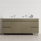 2-Door 4-Drawer 1200/1500/1800mm Freestanding Bathroom Legs Vanity Single/Double Multi-Colour Cabinet Only
