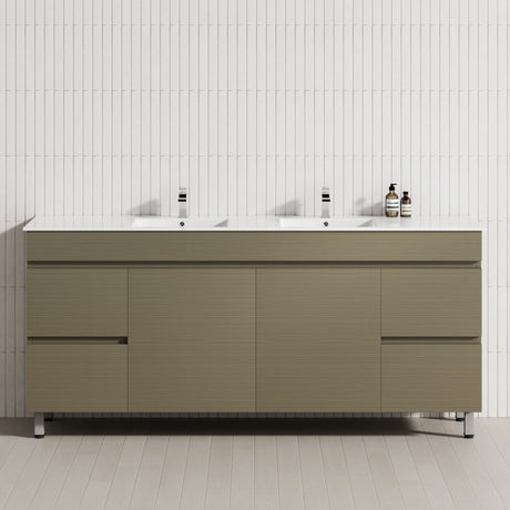 2-Door 4-Drawer 1200/1500/1800mm Freestanding Bathroom Legs Vanity Single/Double Multi-Colour Cabinet Only