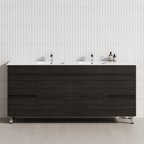 2-Door 4-Drawer 1200/1500/1800mm Freestanding Bathroom Legs Vanity Single/Double Multi-Colour Cabinet Only
