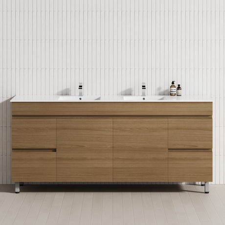 2-Door 4-Drawer 1200/1500/1800mm Freestanding Bathroom Legs Vanity Single/Double Multi-Colour Cabinet Only