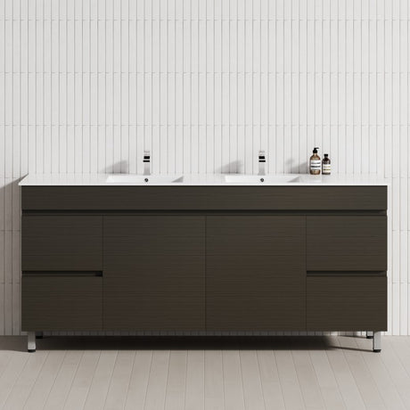 2-Door 4-Drawer 1200/1500/1800mm Freestanding Bathroom Legs Vanity Single/Double Multi-Colour Cabinet Only