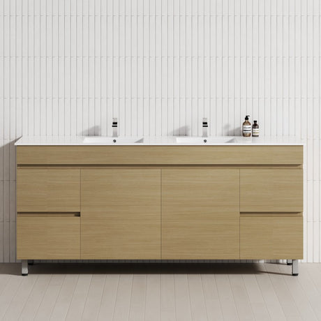 2-Door 4-Drawer 1200/1500/1800mm Freestanding Bathroom Legs Vanity Single/Double Multi-Colour Cabinet Only