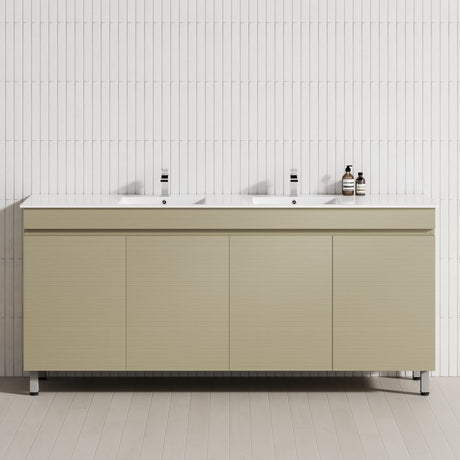 4-Door 1500/1800mm Freestanding Bathroom Legs Vanity Double Multi-Colour Cabinet Only