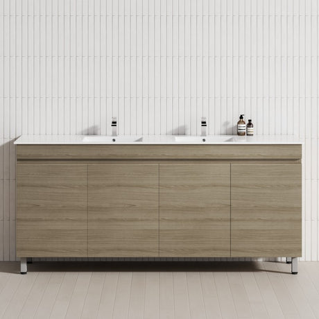 4-Door 1500/1800mm Freestanding Bathroom Legs Vanity Double Multi-Colour Cabinet Only