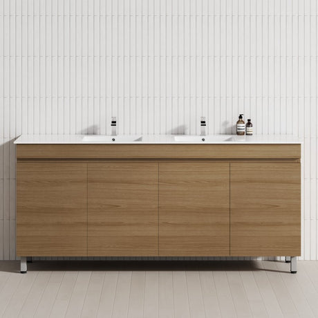 4-Door 1500/1800mm Freestanding Bathroom Legs Vanity Double Multi-Colour Cabinet Only