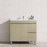 900mm Narrow 2-Drawer 2-Door Freestanding Bathroom Vanity with Legs Multi-Colour Cabinet Only