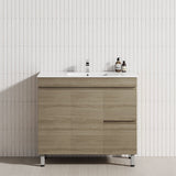 900mm Narrow 2-Drawer 2-Door Freestanding Bathroom Vanity with Legs Multi-Colour Cabinet Only