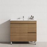 900mm Narrow 2-Drawer 2-Door Freestanding Bathroom Vanity with Legs Multi-Colour Cabinet Only