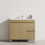 900mm Narrow 2-Drawer 2-Door Freestanding Bathroom Vanity with Legs Multi-Colour Cabinet Only