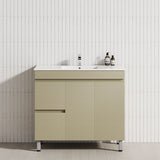 900mm Narrow 2-Drawer 2-Door Freestanding Bathroom Vanity with Legs Multi-Colour Cabinet Only