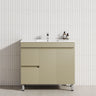 900mm Narrow 2-Drawer 2-Door Freestanding Bathroom Vanity with Legs Multi-Colour Cabinet Only