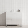 900Mm Narrow 2-Drawer 2-Door Freestanding Bathroom Vanity With Legs Multi-Colour Cabinet Only