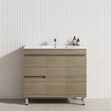 900mm Narrow 2-Drawer 2-Door Freestanding Bathroom Vanity with Legs Multi-Colour Cabinet Only
