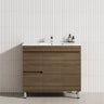 900mm Narrow 2-Drawer 2-Door Freestanding Bathroom Vanity with Legs Multi-Colour Cabinet Only