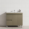 900mm Narrow 2-Drawer 2-Door Freestanding Bathroom Vanity with Legs Multi-Colour Cabinet Only