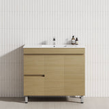 900mm Narrow 2-Drawer 2-Door Freestanding Bathroom Vanity with Legs Multi-Colour Cabinet Only