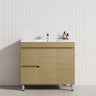 900mm Narrow 2-Drawer 2-Door Freestanding Bathroom Vanity with Legs Multi-Colour Cabinet Only