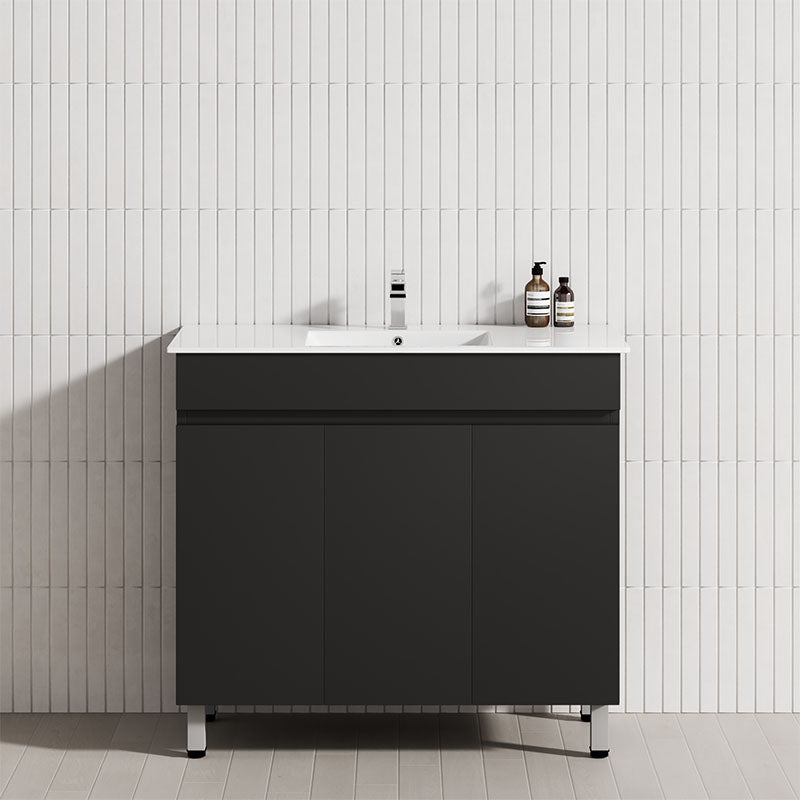 3-Door 900/1200mm Bathroom Freestanding Leg Vanity Single/Double Multi-Colour Cabinet Only