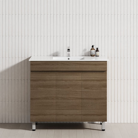 3-Door 900/1200mm Bathroom Freestanding Leg Vanity Single/Double Multi-Colour Cabinet Only