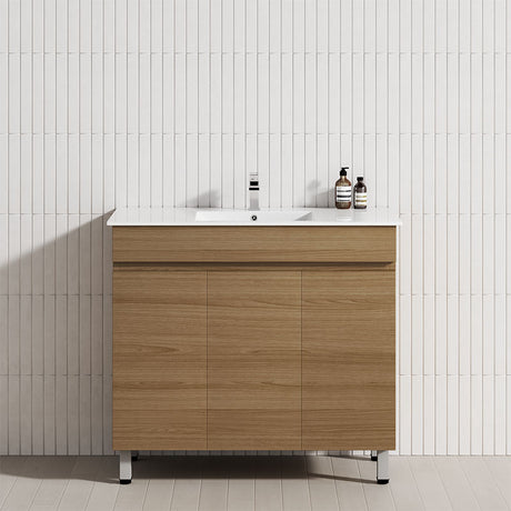 3-Door 900/1200mm Bathroom Freestanding Leg Vanity Single/Double Multi-Colour Cabinet Only
