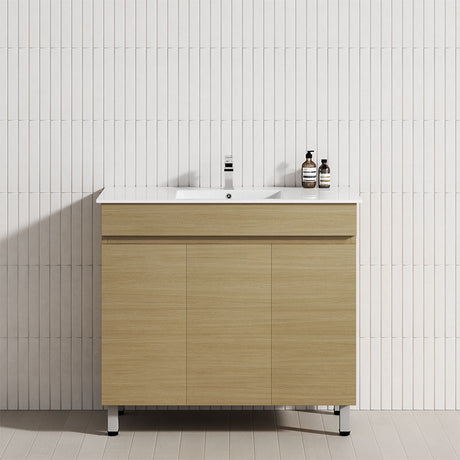 3-Door 900/1200mm Bathroom Freestanding Leg Vanity Single/Double Multi-Colour Cabinet Only