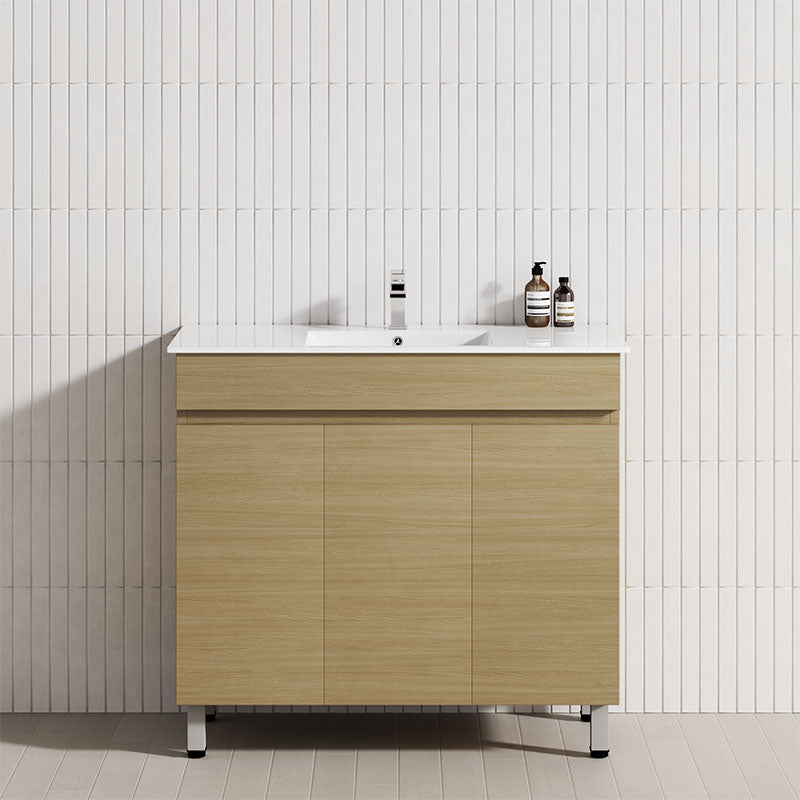 3-Door 900/1200Mm Bathroom Freestanding Leg Vanity Single/Double Multi-Colour Cabinet Only Vanities
