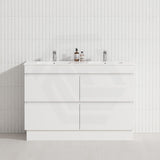 4-Drawer 1200/1500/1800mm Freestanding Bathroom Vanity Kickboard Single/Double Multi-Colour Cabinet Only
