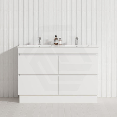4-Drawer 1200/1500/1800mm Freestanding Bathroom Vanity Kickboard Single/Double Multi-Colour Cabinet Only