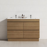4-Drawer 1200/1500/1800mm Freestanding Bathroom Vanity Kickboard Single/Double Multi-Colour Cabinet Only