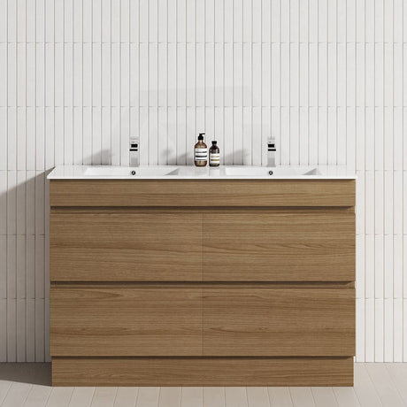 4-Drawer 1200/1500/1800mm Freestanding Bathroom Vanity Kickboard Single/Double Multi-Colour Cabinet Only