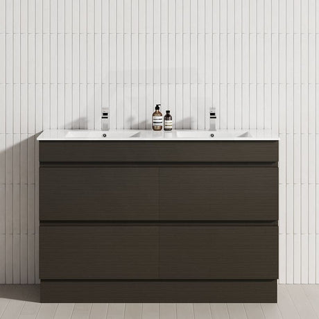 4-Drawer 1200/1500/1800mm Freestanding Bathroom Vanity Kickboard Single/Double Multi-Colour Cabinet Only