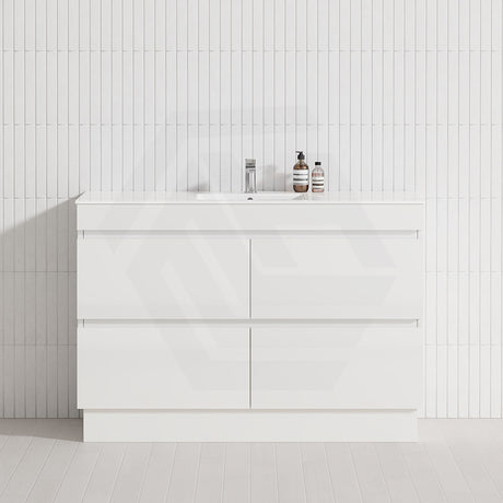 4-Drawer 1200/1500/1800mm Freestanding Bathroom Vanity Kickboard Single/Double Multi-Colour Cabinet Only