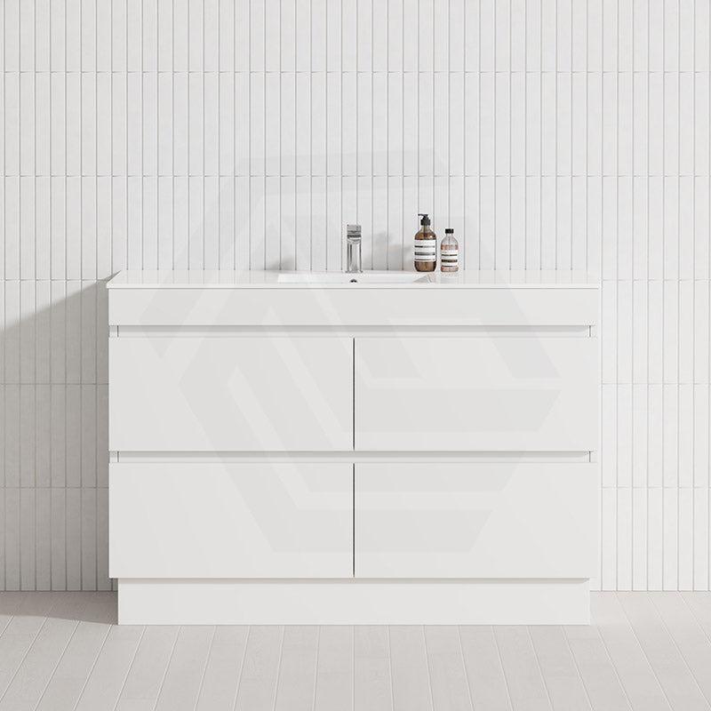4-Drawer 1200/1500/1800mm Freestanding Bathroom Vanity Kickboard Single/Double Multi-Colour Cabinet Only