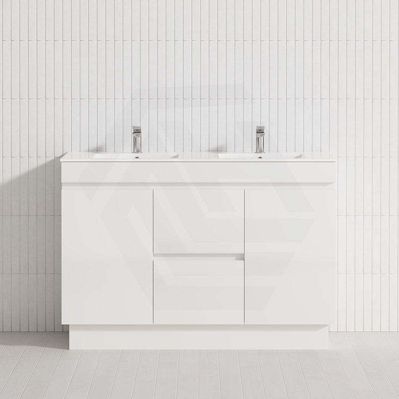 2-Door 2-Mid-Drawer 1200/1500/1800mm Freestanding Bathroom Vanity Kickboard Single/Double Multi-Colour Cabinet Only