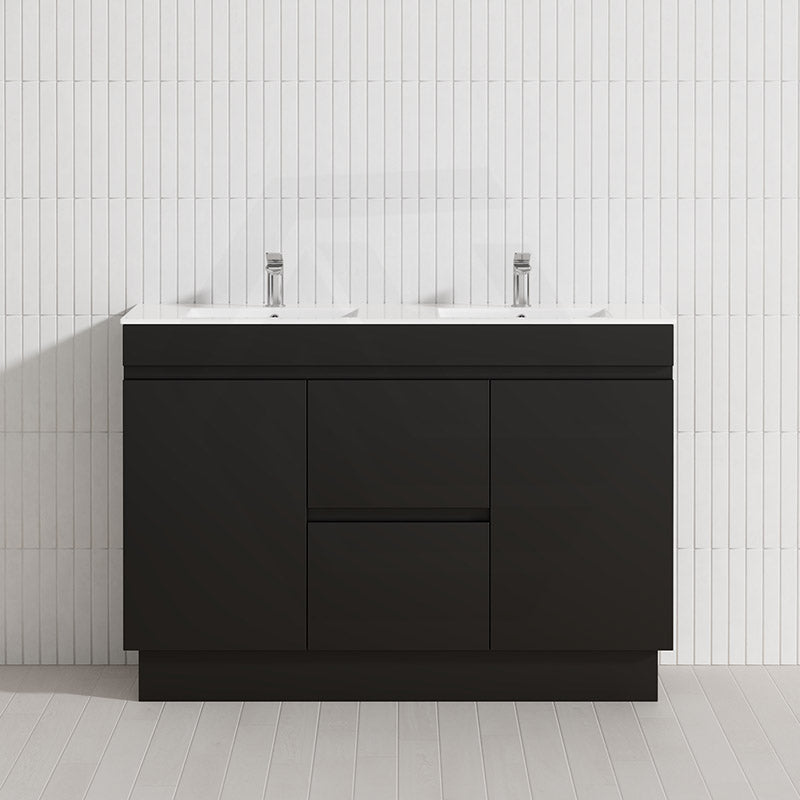 2-Door 2-Mid-Drawer 1200/1500/1800mm Freestanding Bathroom Vanity Kickboard Single/Double Multi-Colour Cabinet Only