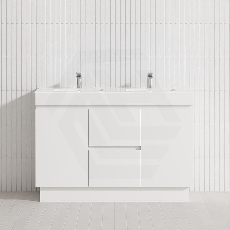 2-Door 2-Mid-Drawer 1200/1500/1800mm Freestanding Bathroom Vanity Kickboard Single/Double Multi-Colour Cabinet Only