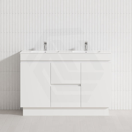 2-Door 2-Mid-Drawer 1200/1500/1800mm Freestanding Bathroom Vanity Kickboard Single/Double Multi-Colour Cabinet Only