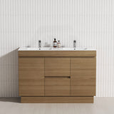 2-Door 2-Mid-Drawer 1200/1500/1800mm Freestanding Bathroom Vanity Kickboard Single/Double Multi-Colour Cabinet Only