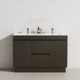 2-Door 2-Mid-Drawer 1200/1500/1800mm Freestanding Bathroom Vanity Kickboard Single/Double Multi-Colour Cabinet Only