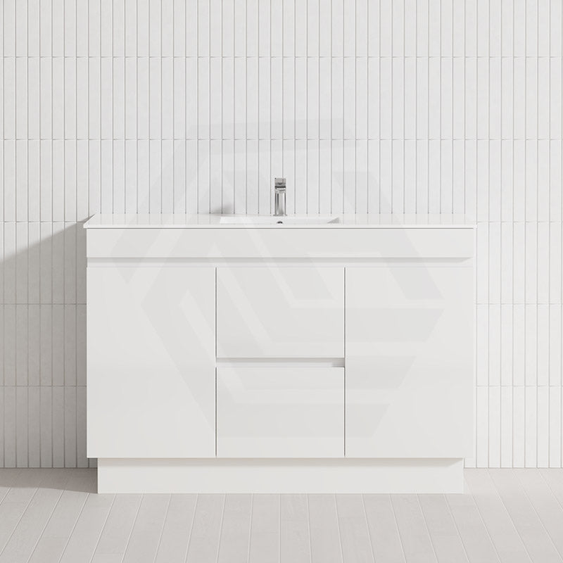 2-Door 2-Mid-Drawer 1200/1500/1800mm Freestanding Bathroom Vanity Kickboard Single/Double Multi-Colour Cabinet Only