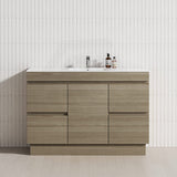 1-Door 4-Drawer 1200mm Freestanding Bathroom Vanity Kickboard Single Multi-Colour Cabinet Only