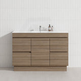 1-Door 4-Drawer 1200mm Freestanding Bathroom Vanity Kickboard Single Multi-Colour Cabinet Only