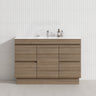 1-Door 4-Drawer 1200mm Freestanding Bathroom Vanity Kickboard Single Multi-Colour Cabinet Only
