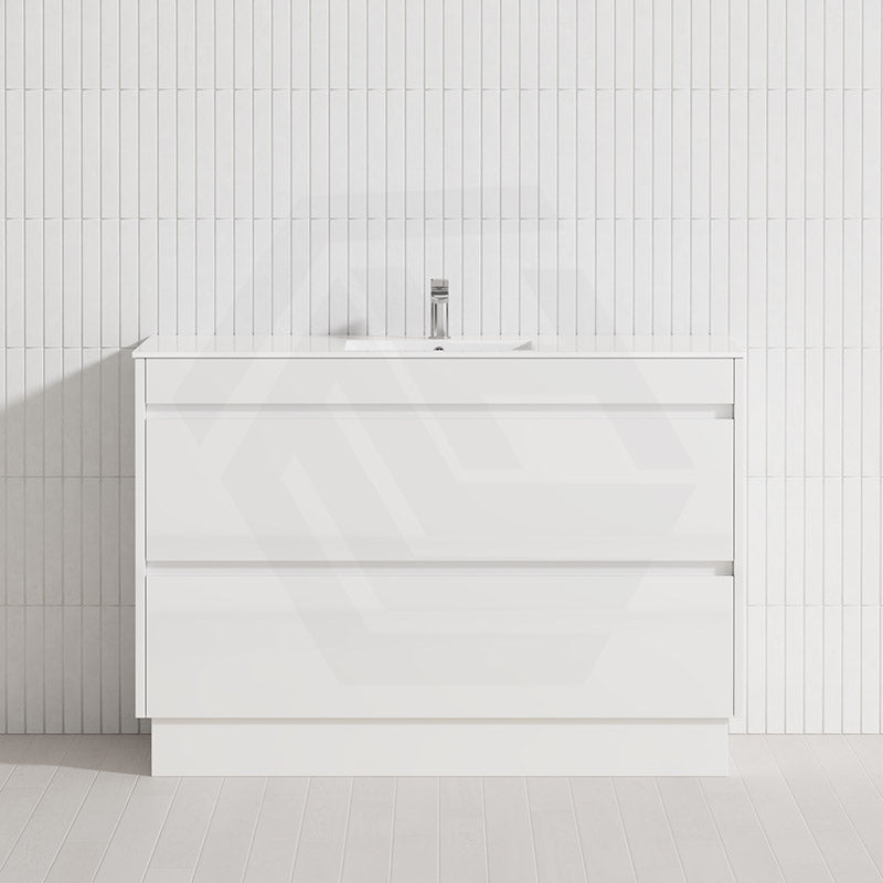 2-Drawer 600/750/900/1200mm Freestanding Bathroom Vanity Kickboard Single Multi-Colour Cabinet Only