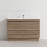 2-Drawer 600/750/900/1200mm Freestanding Bathroom Vanity Kickboard Single Multi-Colour Cabinet Only