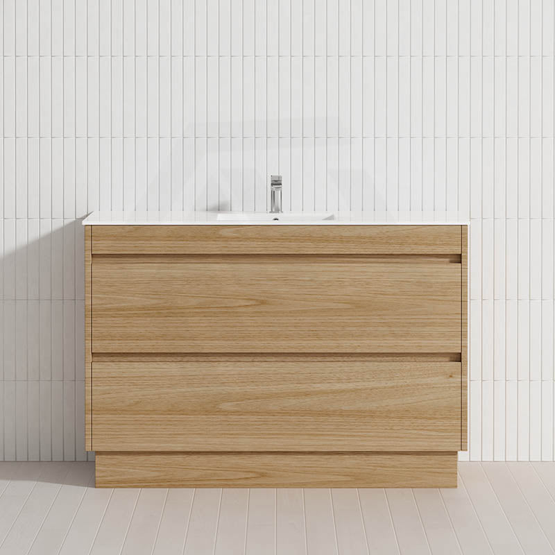2-Drawer 600/750/900/1200mm Freestanding Bathroom Vanity Kickboard Single Multi-Colour Cabinet Only